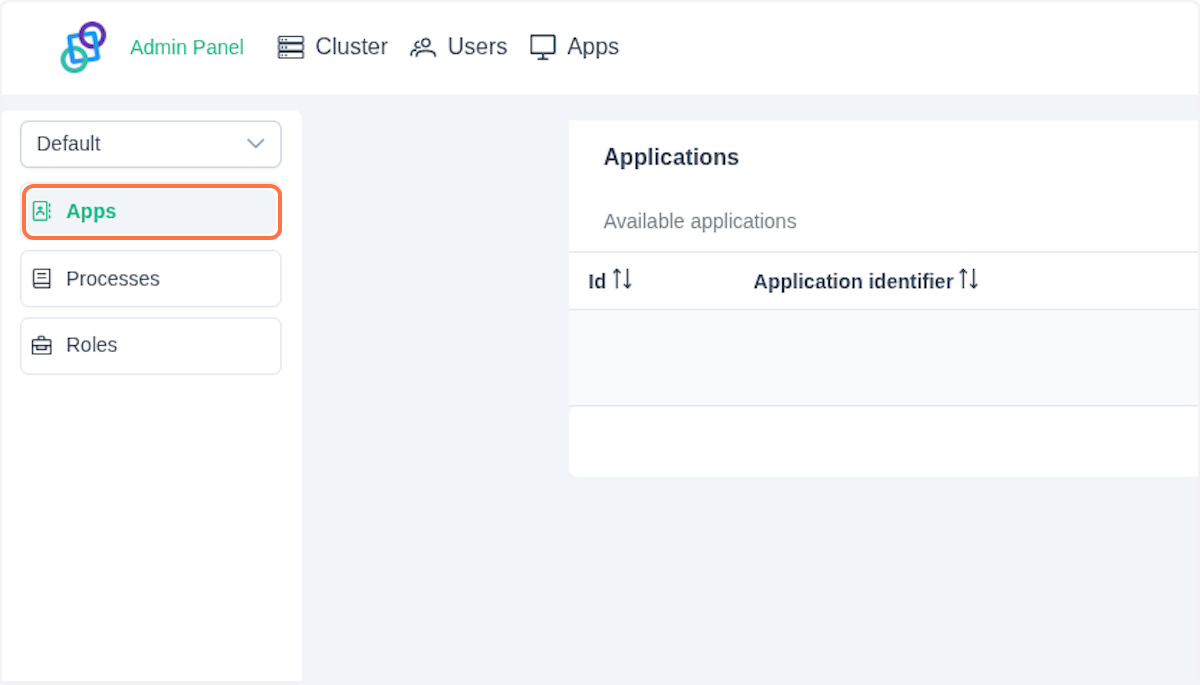 Apps side navigation