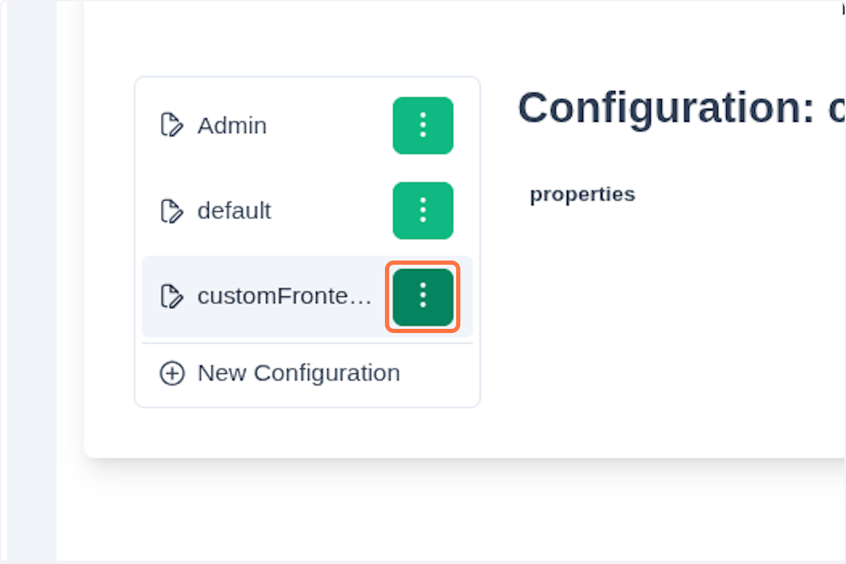 Create new configuration dots