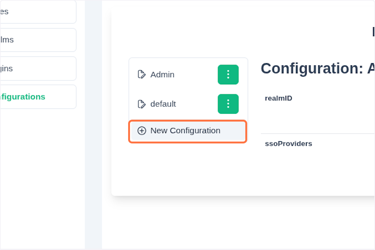 Create new configuration