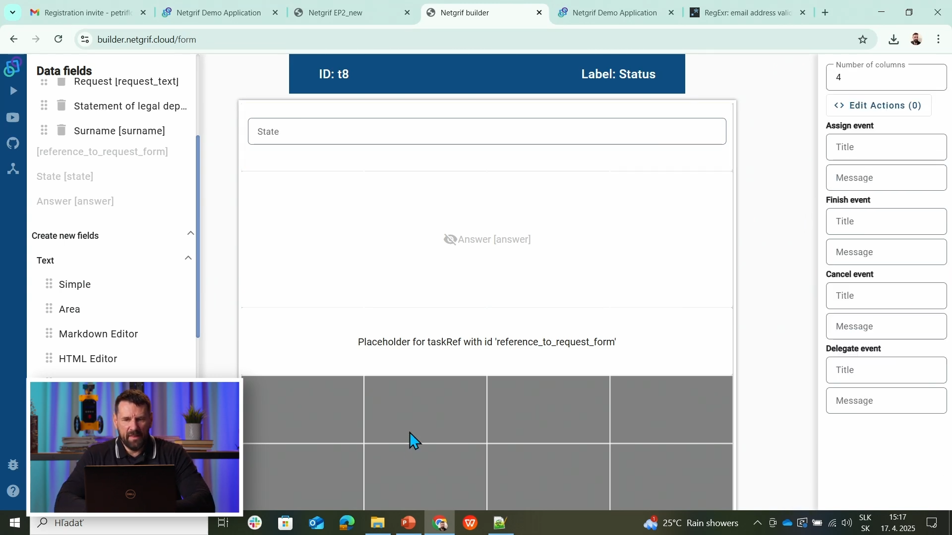 Subform and reference example