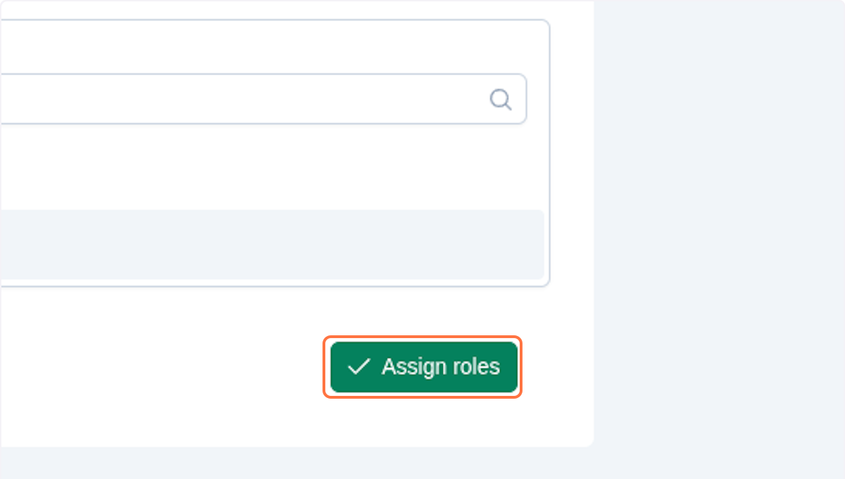 Users assign role confirm